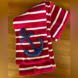 L.L. Bean Nautical Scarf with a Anchor!⚓️🇺🇸RED WHITE AND BLUE!